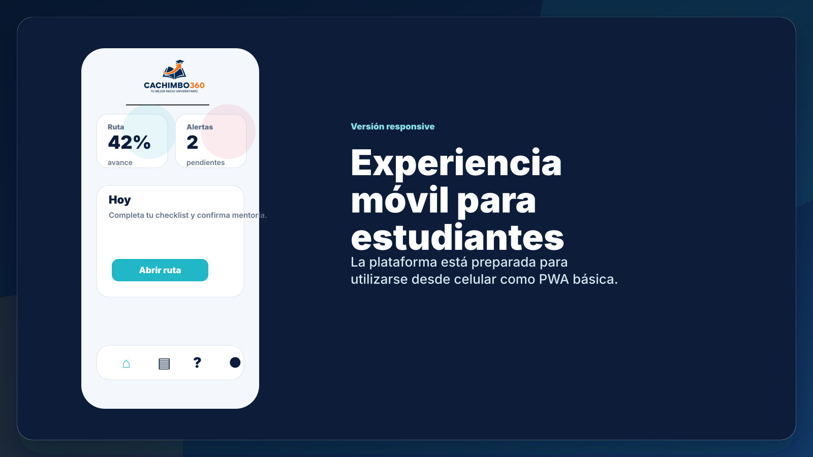 Vista responsive móvil